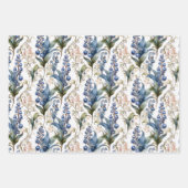 Lelietje-van-dalen en meidoorn bloempatronen inpakpapier vel (Voorkant)