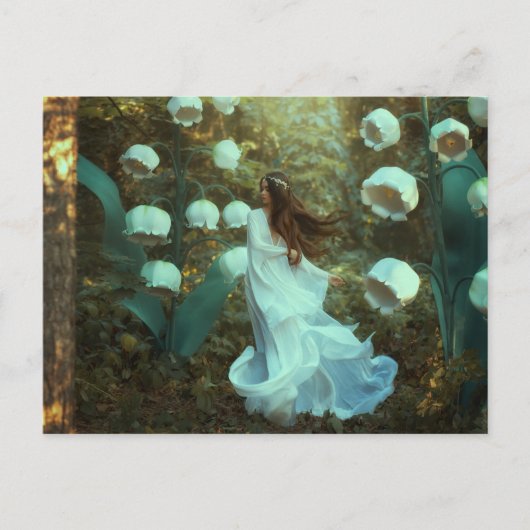 Lelietje-van-dalen fee Fantasy Forest Briefkaart (Voorkant)