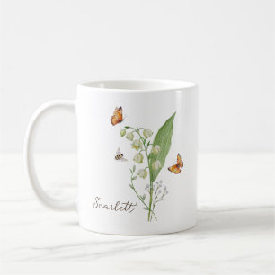 Lelietje-van-dalen geboortemaand bloem koffiemok