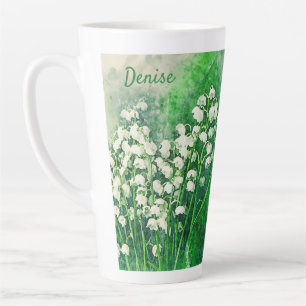 Lelietje-van-dalen gepersonaliseerde koffiemok bek latte mok