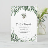 Lelietje-van-dalen groen | Rustic kruis Paasfeest Kaart (Staand voorkant)