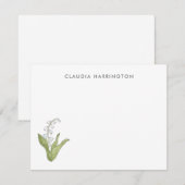 Lelietje-van-dalen handgetekende voorjaarsbloemstu notitiekaartje (Voorkant / Achterkant)