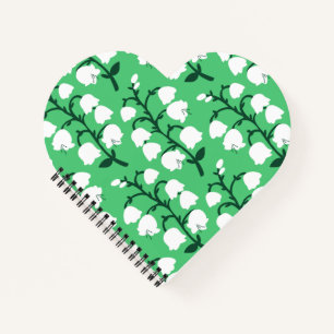 Lelietje-van-dalen in smaragdgroene kleur tote tas notitieboek