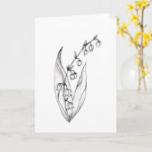 Lelietje-van-dalen kaart (Gele Bloem)