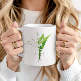 Lelietje-van-dalen Mei Geboortebloem Keramiek Koffiemok