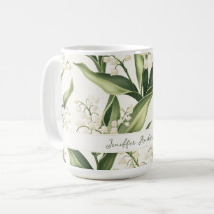 Lelietje-van-dalen met eigen naam koffiemok