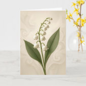 Lelietje-van-dalen met medeleven kaart (Gele Bloem)