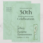 Lelietje-van-dalen met varens || Sagemunt groene o Kaart (Voorkant / Achterkant)