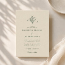 Lelietje-van-dalen Monogram Huwelijksuitnodiging