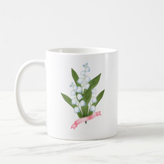 Lelietje-van-dalen, retro koffiemok (Links)