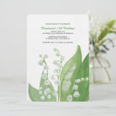 Lelietje-van-dalen uitnodiging (Staand voorkant)