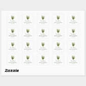 Lelietje-van-dalen Witte Bloem Bruiloftsshower Vierkante Sticker (Vel)