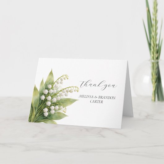 Lelietje-van-dalen Witte Bloemen Bruiloft Bedankt (Voorkant)