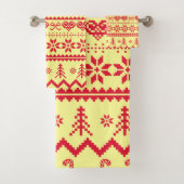 Lelijk Abstract kerstpatroon Bad Handdoek (Insitu)
