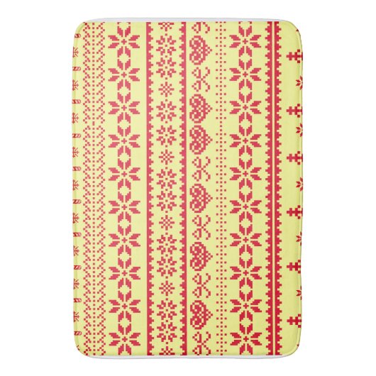 Lelijk Abstract kerstpatroon Badmat (Voorkant Verticaal)