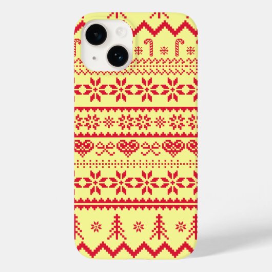 Lelijk Abstract kerstpatroon Case-Mate iPhone Case (Achterkant)