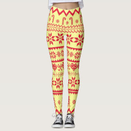 Lelijk Abstract kerstpatroon Leggings