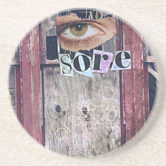 lelijk eiland zandsteen onderzetter (Voorkant)