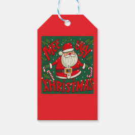 Lelijk en grappig Santa's Design Cadeaulabel