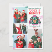 Lelijk en Helder 4 Foto Kerst Trui Collage Feestdagenkaart (Voorkant)