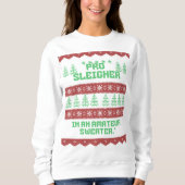 Lelijk, grappig, kerst vrouwen sweatshirt - vakant (Voorkant)