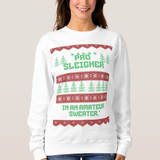 Lelijk, grappig, kerst vrouwen sweatshirt - vakant (Voorkant)
