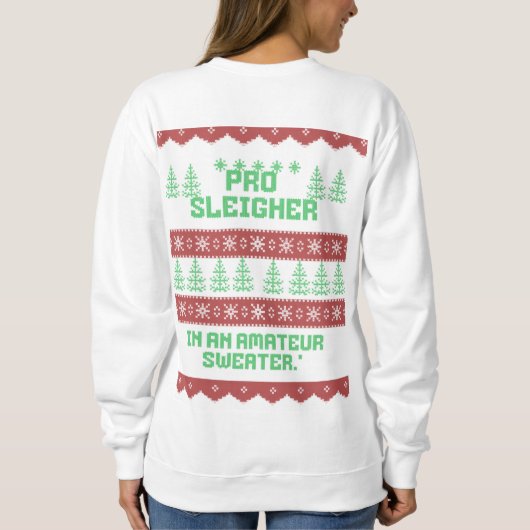 Lelijk, grappig, kerst vrouwen sweatshirt - vakant (Achterkant)