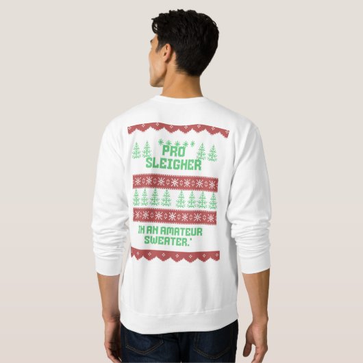 Lelijk ,grappig kerstsweatshirt- vakantie trui (Achterkant volledig)