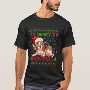 Lelijk Grappig Merry Dogmas Beagle Xmas Dog Santa  T-shirt