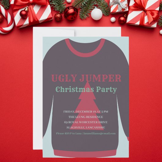 Lelijk Jumper Kerstfeest Kaart