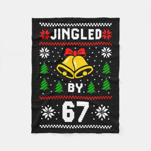 Lelijk Kerst 67 Meme-ontwerp Leuke Zes Zeven Hand Fleece Deken (Voorkant)