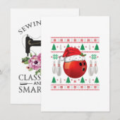 Lelijk Kerst Bowling Shirt Cadeau Jongens Kinderen Kaart (Voorkant / Achterkant)