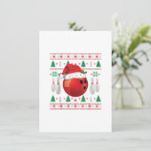 Lelijk Kerst Bowling Shirt Cadeau Jongens Kinderen Kaart (Staand voorkant)