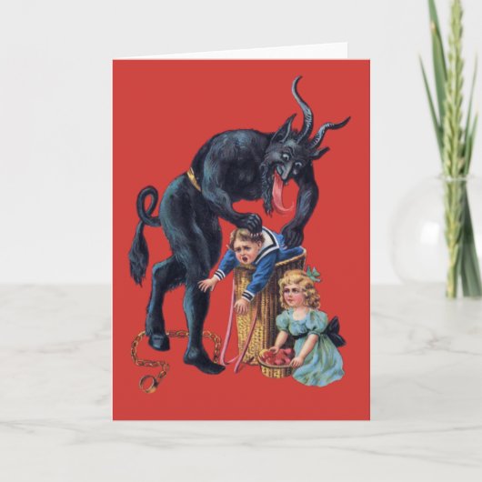lelijk kerst krampus antiek rood (Voorkant)