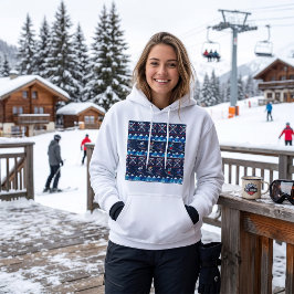 Lelijk Kerst Skihoutmotief Vakantie Hoodie