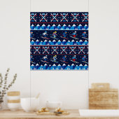 Lelijk Kerst Skihulpje Vakantie Poster (Keuken)