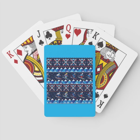 Lelijk Kerst Skipatroon Vakantie Pokerkaarten (Achterkant)