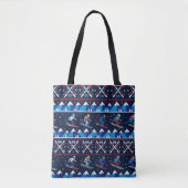 Lelijk Kerst Skipatroon Vakantie  Tote Bag (Voorkant)