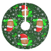 Lelijk Kerstfeest football Sport Santa Xmas Holly Kerstboom Rok (Voorkant)