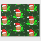 Lelijk Kerstfeest football Sport Xmas Holly Cadeaupapier (Vlak)