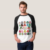 Lelijk kerstfeest Raglan T-shirt (Voorkant volledig)