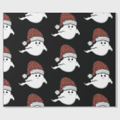 lelijk kerstfeest spooky hotel tapijt cadeaupapier (Vlak)