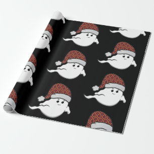 lelijk kerstfeest spooky hotel tapijt cadeaupapier