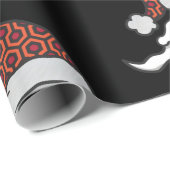 lelijk kerstfeest spooky hotel tapijt cadeaupapier (Rol Hoek)