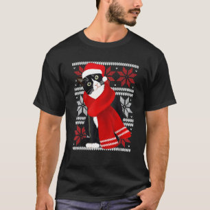 Lelijk Kerstmis Zwarte Kat Sinterklaas Hoed Sjaal T-shirt