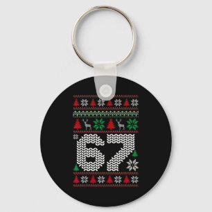 Lelijk Kerstsweater 67 Zes Zeven 6 7 Meme Grappig Sleutelhanger