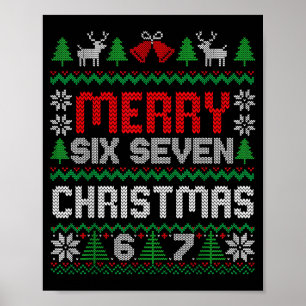 Lelijk Kersttrui 67 Zes Zeven 6 7 Meme Grappig Poster