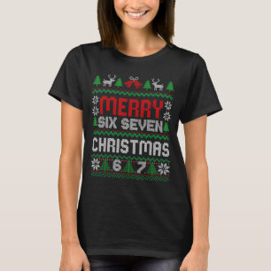 Lelijk Kersttrui 67 Zes Zeven 6 7 Meme Grappig T-shirt