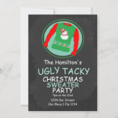 Lelijk Kersttrui Feest Kaart (Voorkant)