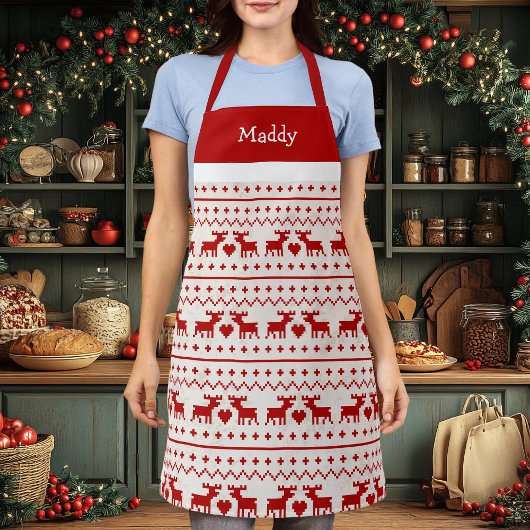 Lelijk Kersttrui Hert Monogram Schort